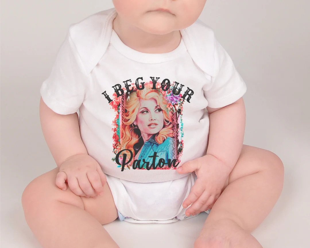 Dolly Onesie® Organic Baby Bodysuit Beg Your Parton Little Girls Dolly Shirt Western Onesie® Bo... | Etsy (US)