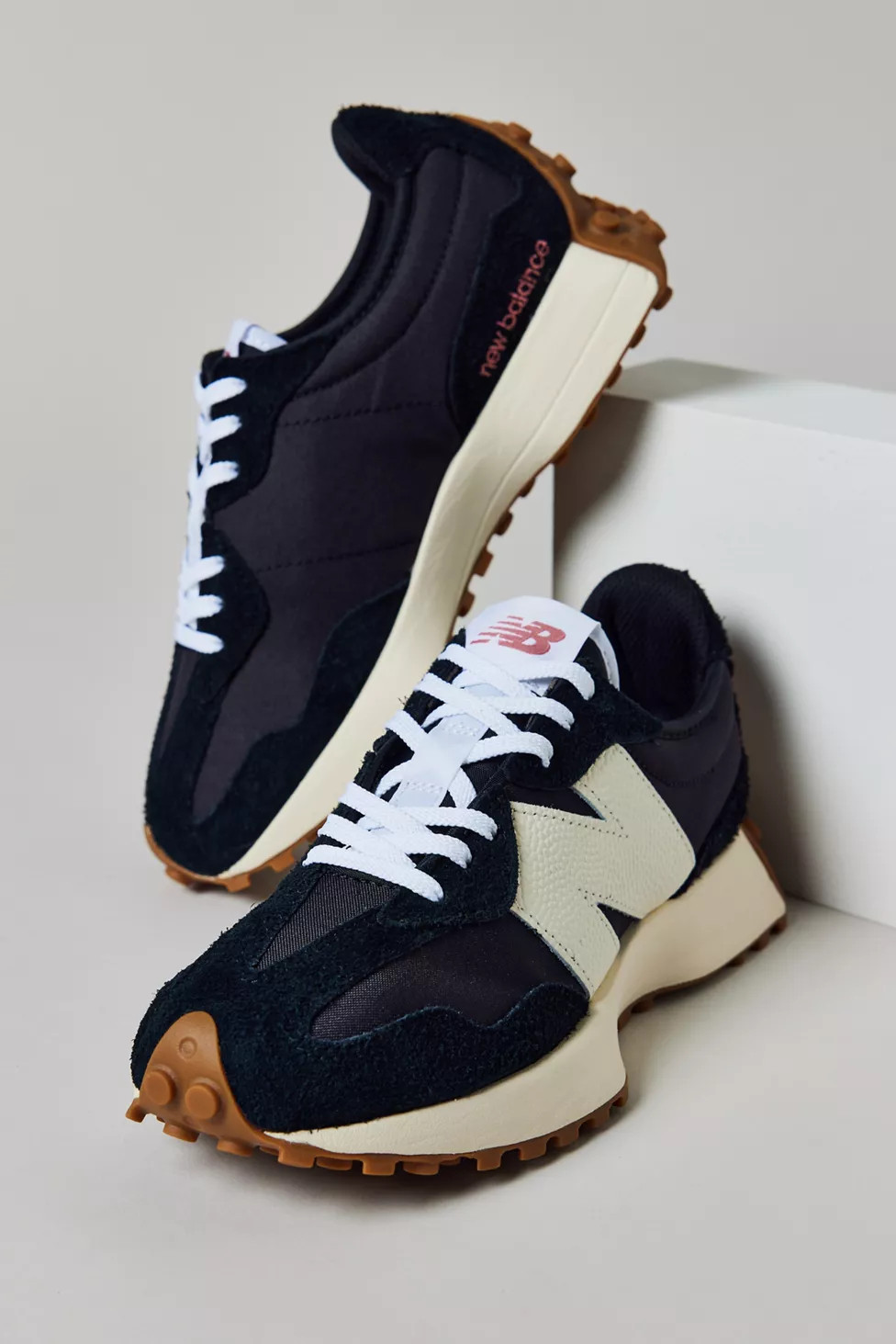 New Balance 327 Sneaker in Sea Salt with White and Black, Women's at Urban Outfitters | Urban Outfitters (US and RoW)