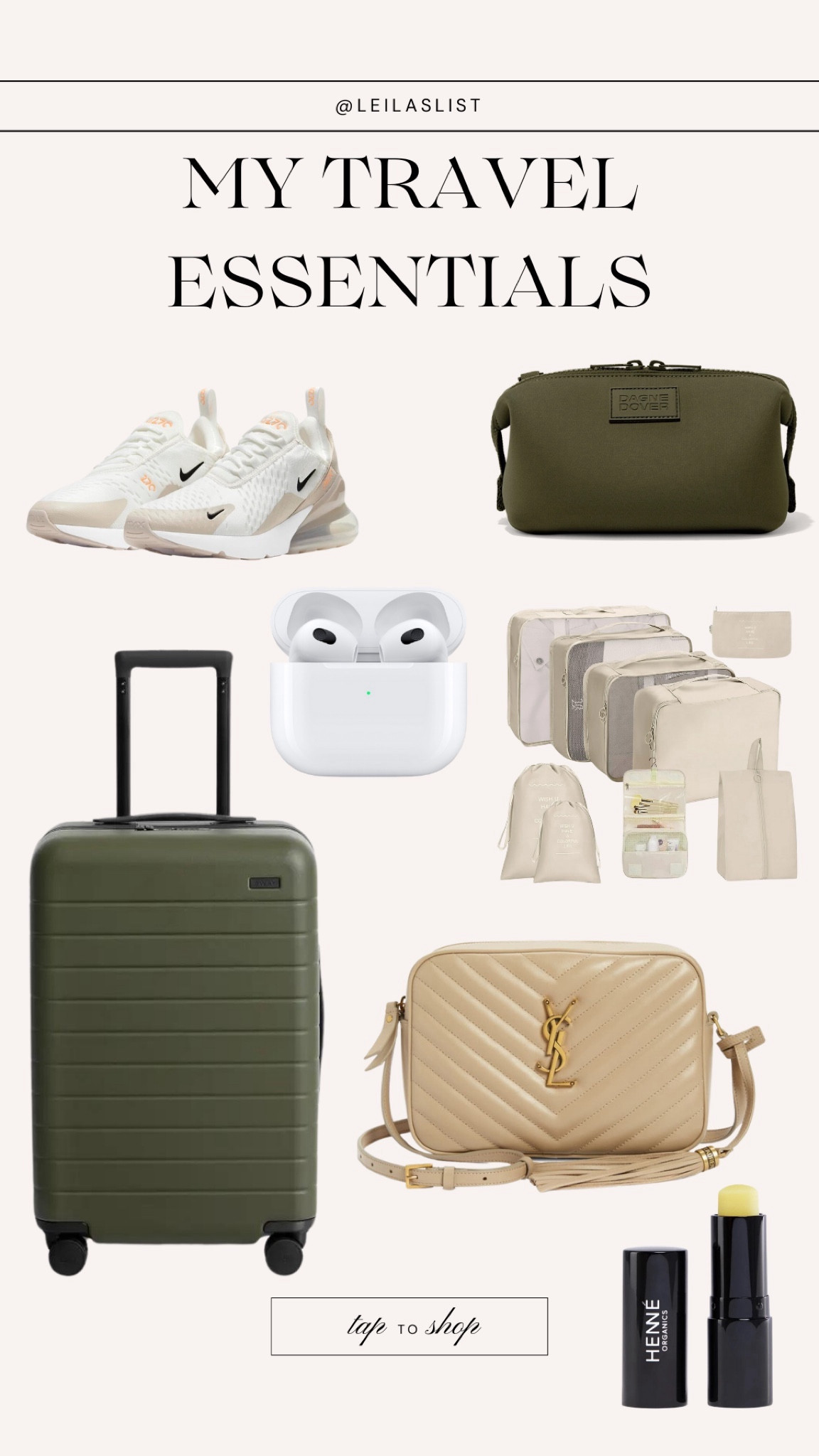 These are just a few of my travel essentials that I cannot live without.   
#travel 
#luxurytravel 
#travelessentials 

#LTKtravel