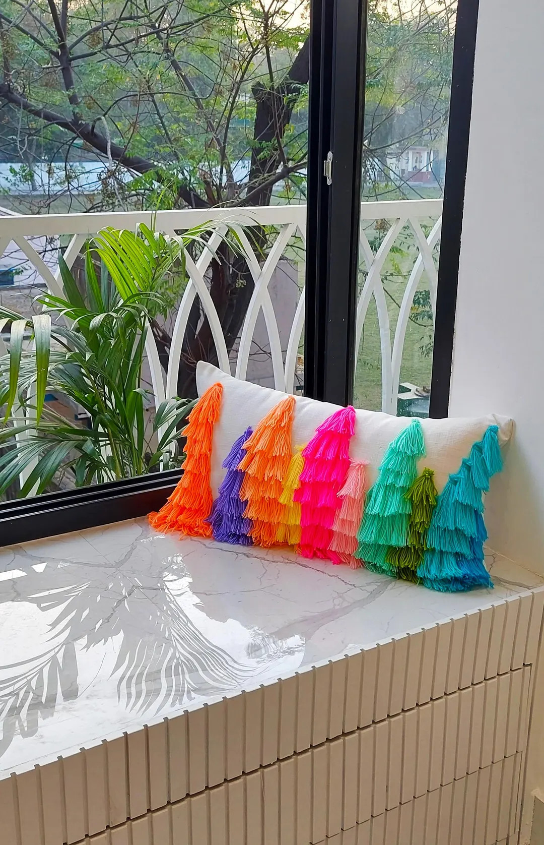 Christmas Colourful Forest Trees, Decorative Rectangular Throw Pillow Cover for Home Decor Bed Ro... | Etsy (US)