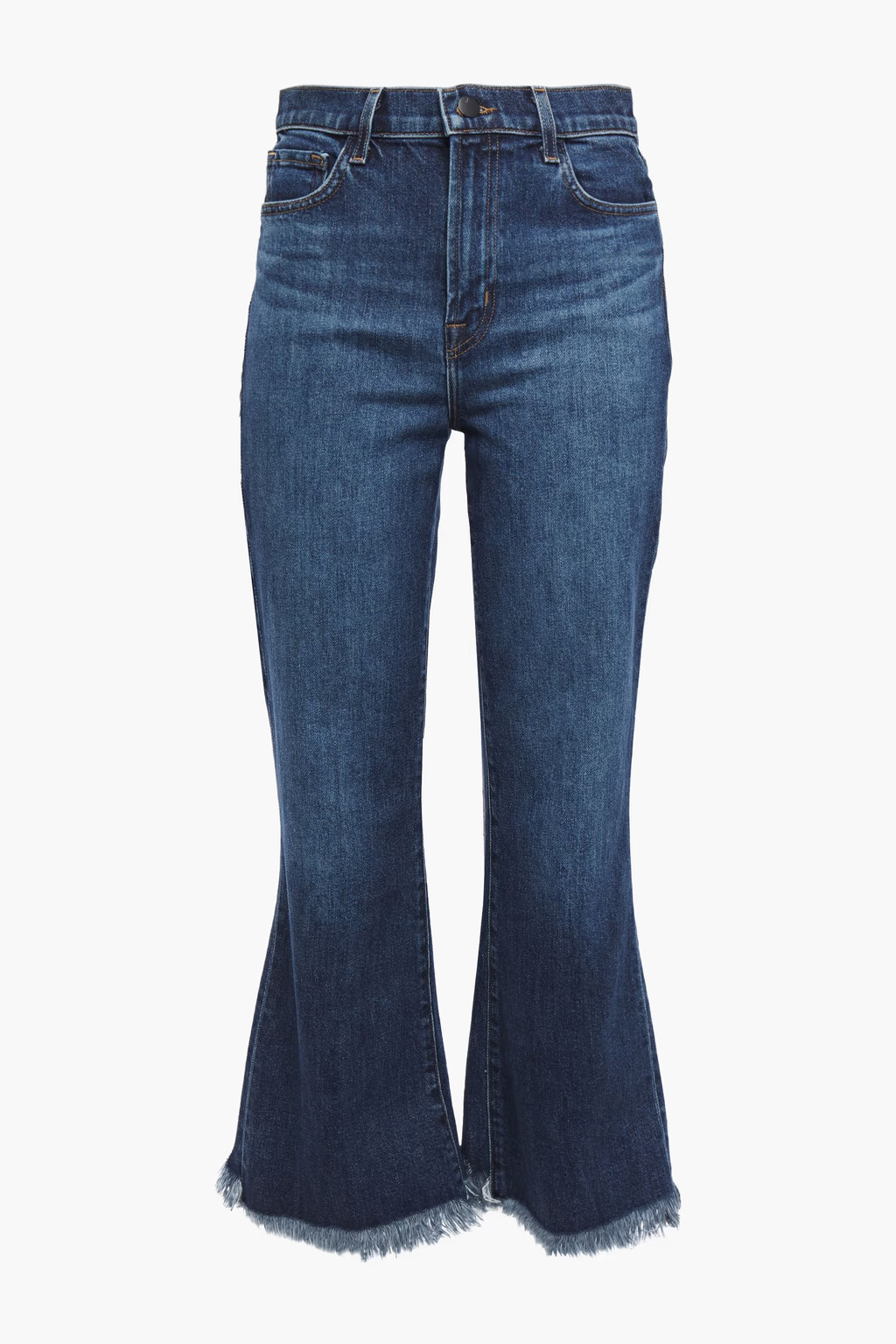 J BRANDJulia frayed faded high-rise flared jeans | The Outnet (UK and Europe)
