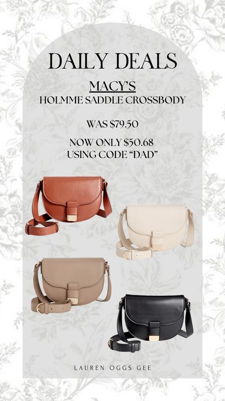 Macy’s is having a huge Father’s Day Sale at the moment, and there are even some women’s fashion items discounted like this Saddle Crossbody Purse from Holmme! 

Use code DAD to receive your discount! 

#LTKStyleTip #LTKSaleAlert #LTKFindsUnder100