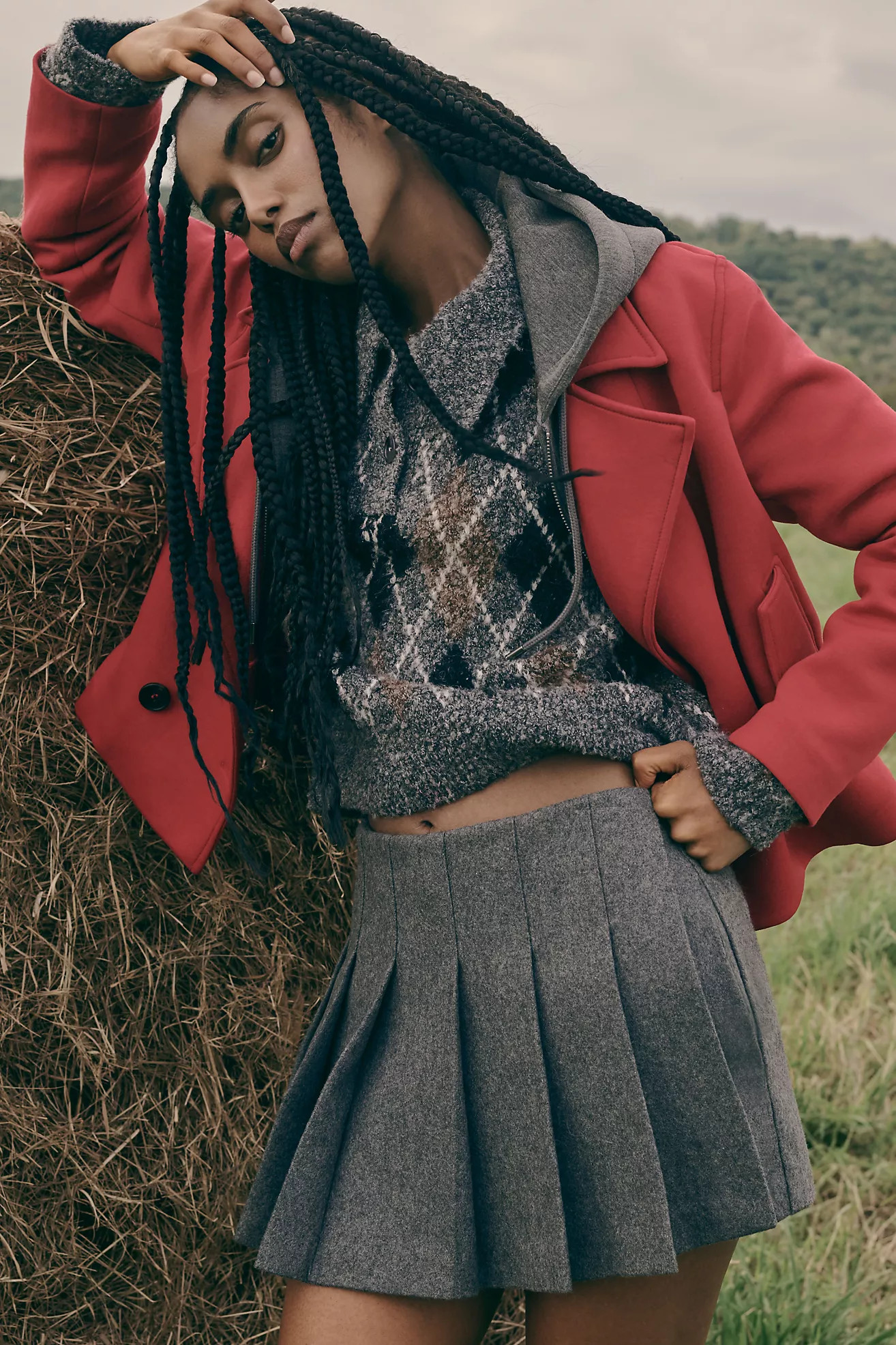 Grey Lab Collared Argyle Sweater | Anthropologie (US)