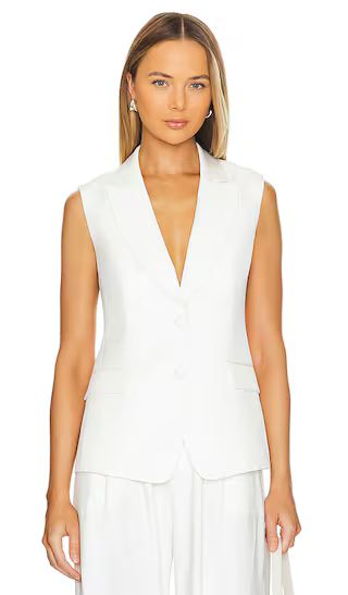 Alba Sleeveless Blazer in White | Revolve Clothing (Global)