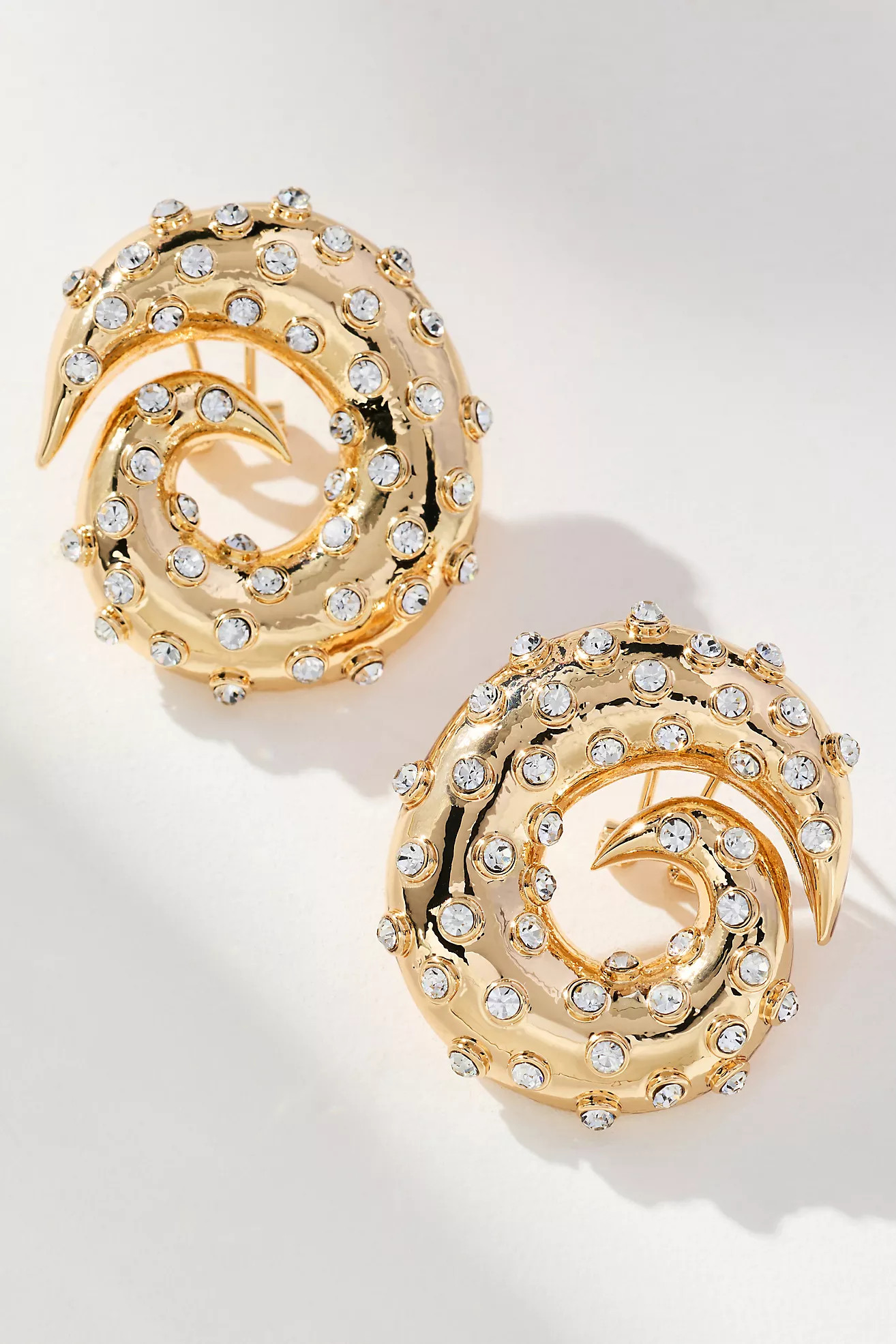 Single Swirl Crystal Drop Earrings | Anthropologie (US)