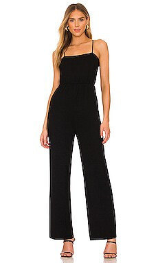 ALL THE WAYS Alice Straight Neck Jumpsuit in Black from Revolve.com | Revolve Clothing (Global)