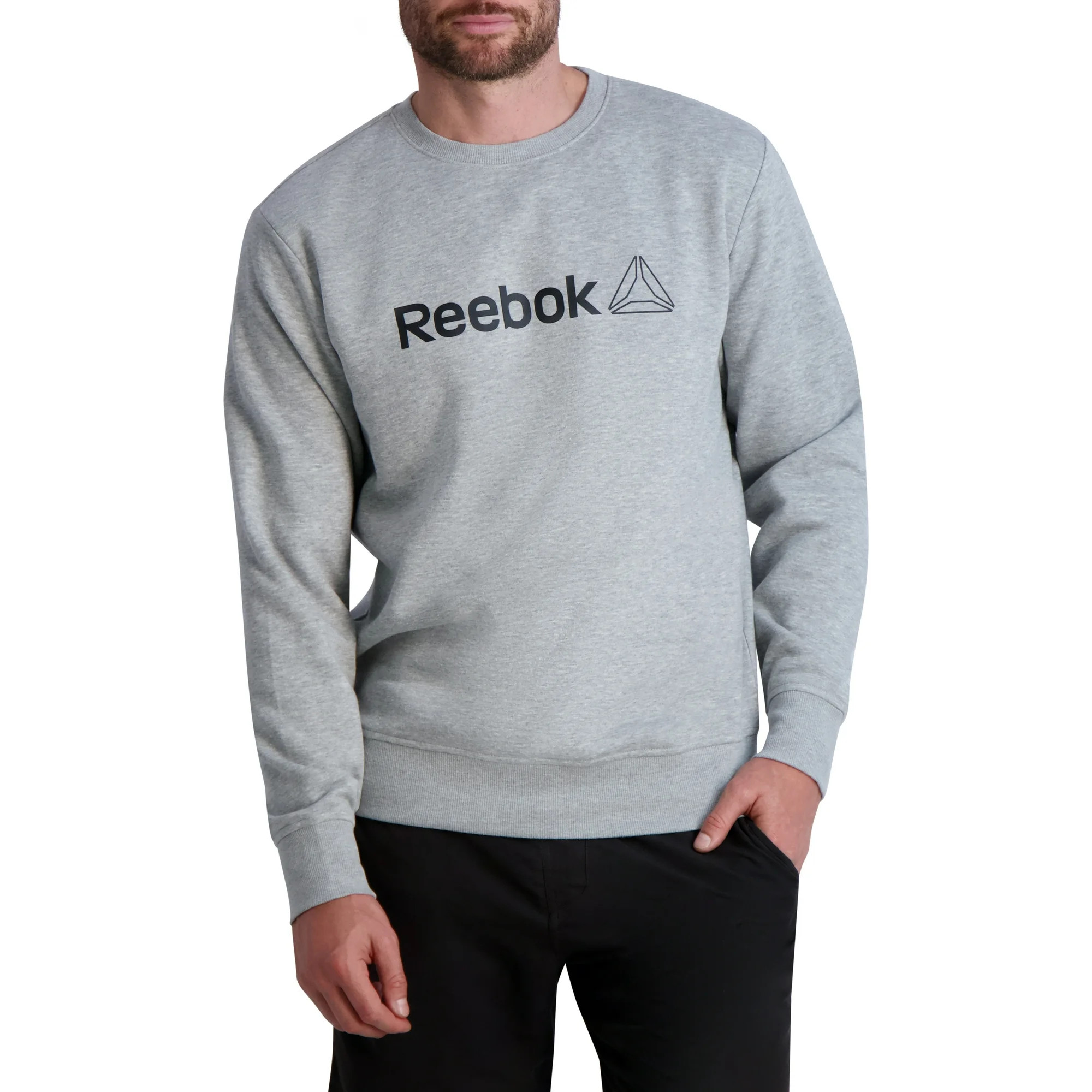Reebok Men's Free Weight Crewneck Sweater, Up To Size 3XL | Walmart (US)