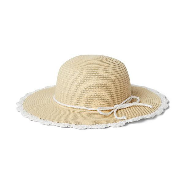 Crochet Trim Straw Sun Hat | Janie and Jack