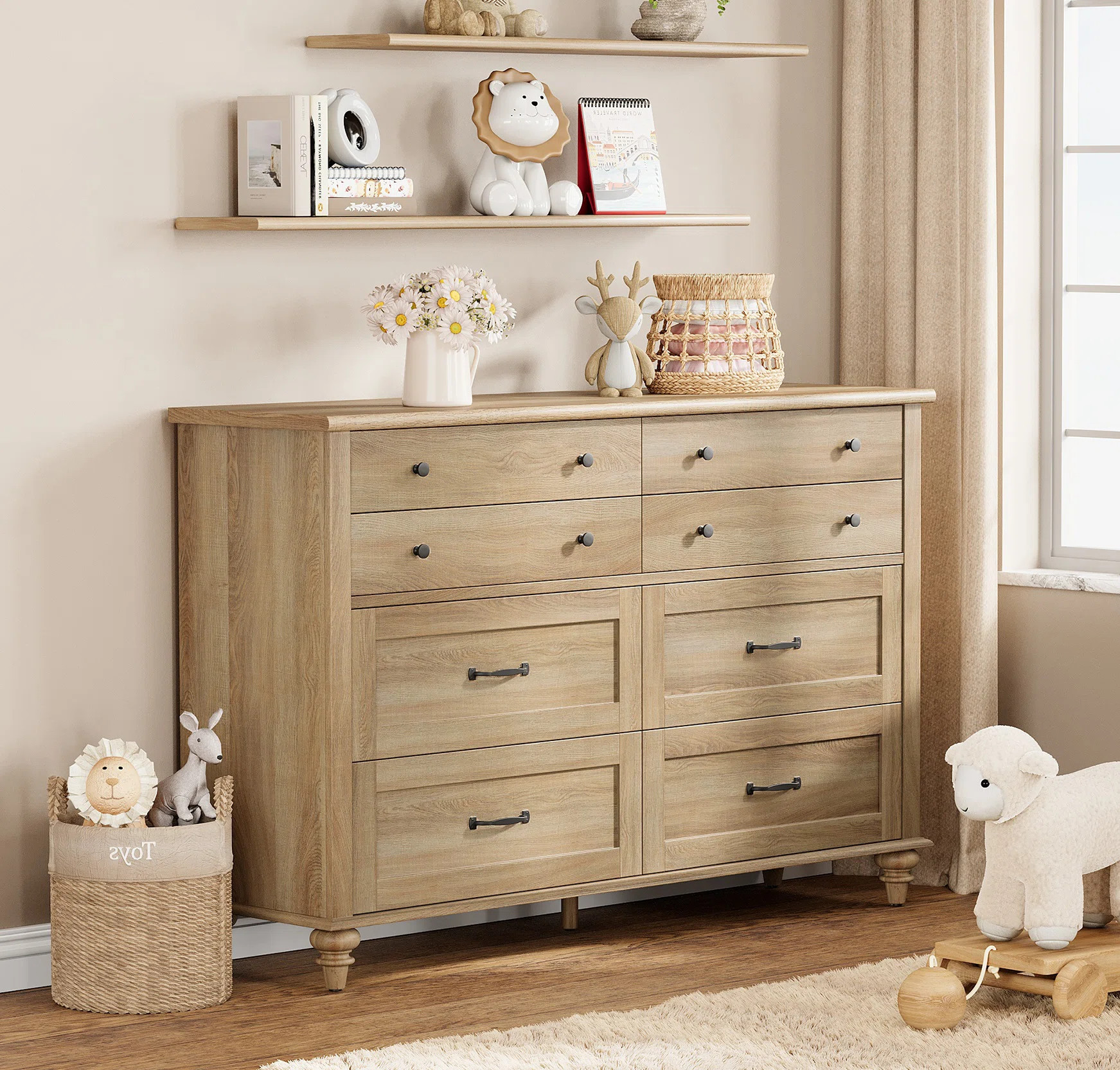 Scarlett Kids Dresser With 8 Drawers, Bedroom Dresser For Kids Room, Entryway | Wayfair North America