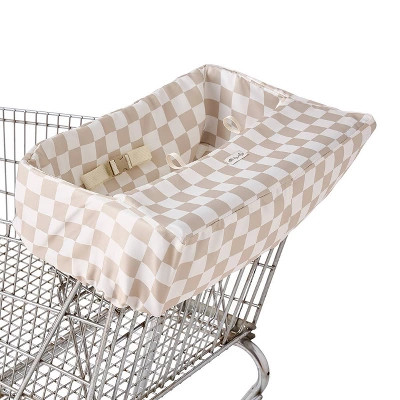 Itzy Ritzy Shopping Cart and High Chair Cover - Taupe Checkerboard | Target