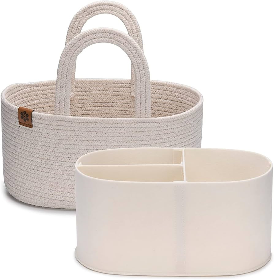 PeraBella Baby Diaper Caddy Organizer, Diaper Organizer for Changing Table Organizer, Baby Organi... | Amazon (US)