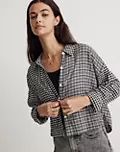 Long-Sleeve Crop Shirt in Plaid | Madewell