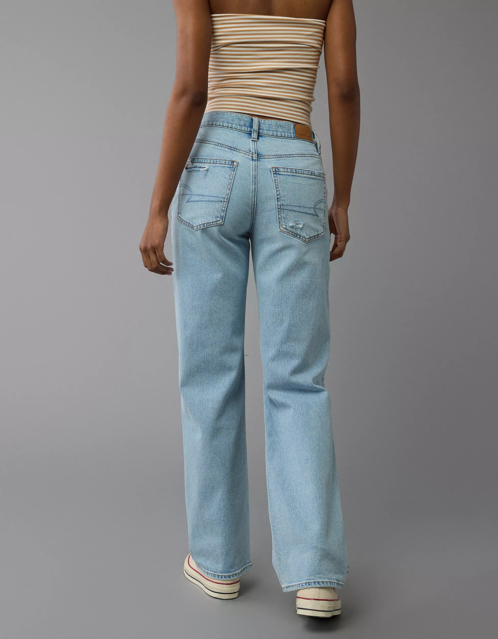 AE Strigid Ripped High-Waisted Stovepipe Jean | American Eagle Outfitters (US & CA)