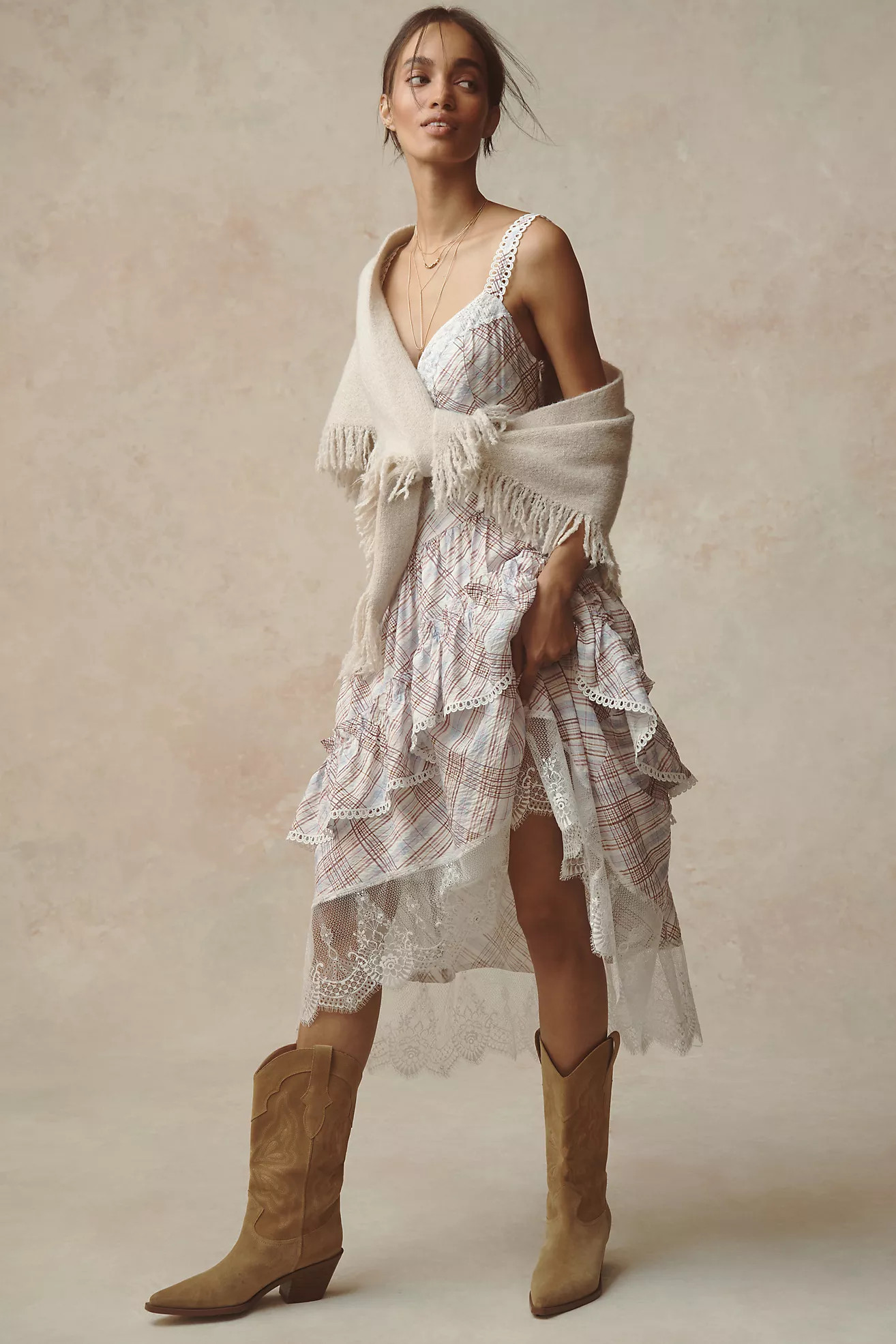 Shay Triangle Fringe Scarf Wrap | Anthropologie (US)