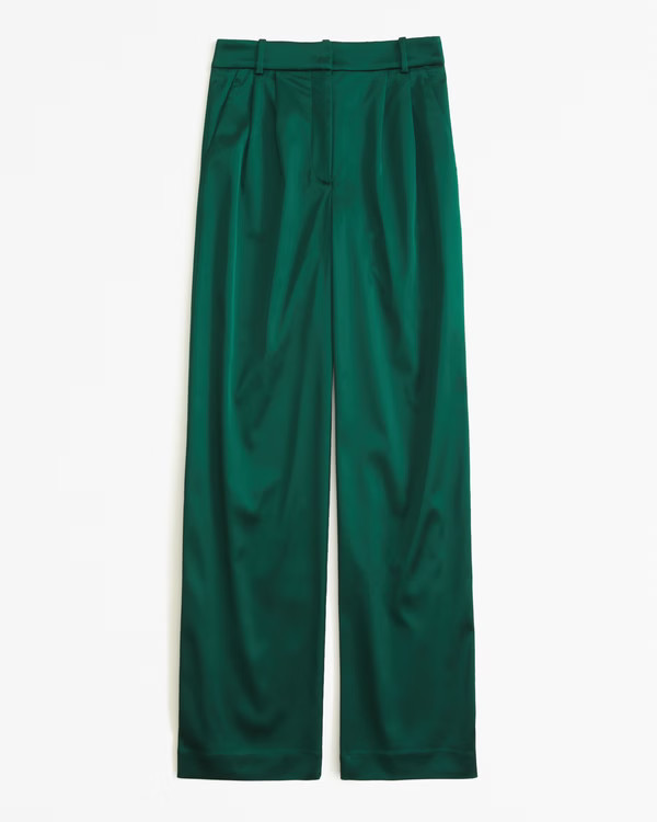 A&F Sloane Tailored Satin Sculpt Pant | Abercrombie & Fitch (US)