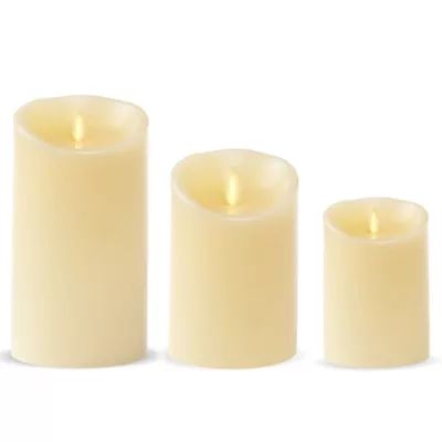 Luminara® Real-Flame Effect Pillar Candle in Ivory | Bed Bath & Beyond | Bed Bath & Beyond