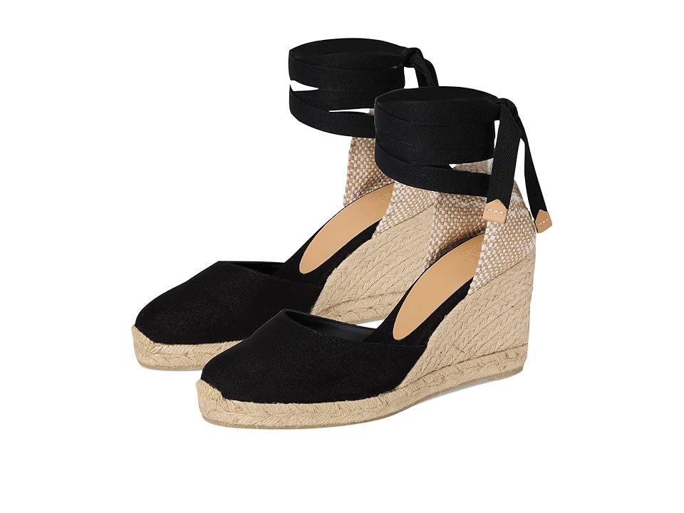 CASTANER Carina 80 Wedge Espadrille Women's Shoes Black : EU 35 (US Women's 5) M, Canvas | Zappos