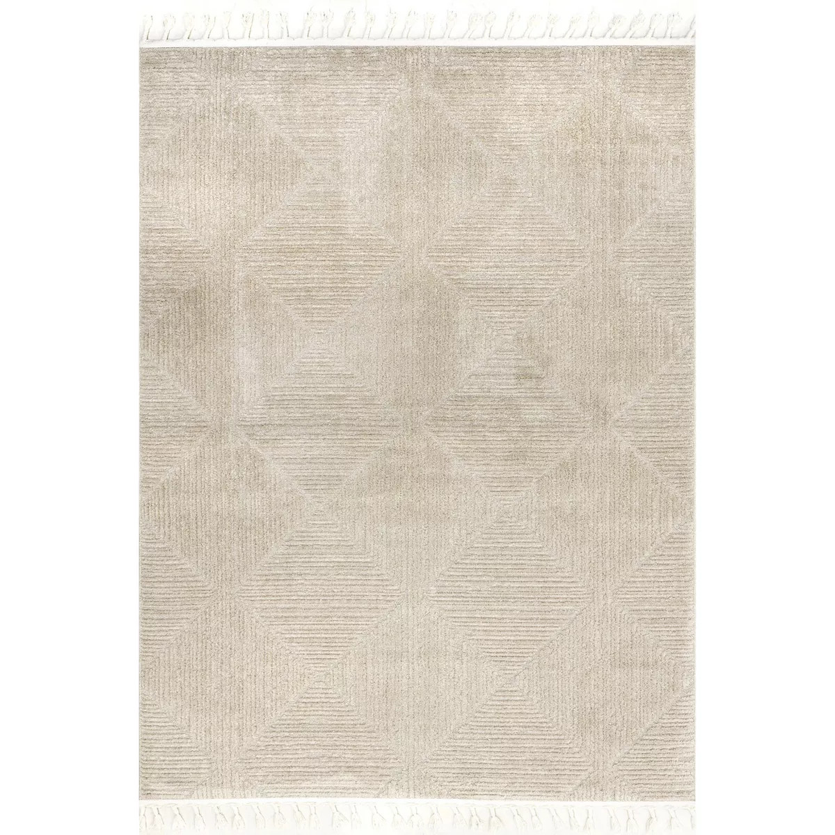 Nuloom Kerry Textured Geometric Tasseled Indoor Area Rug | Target