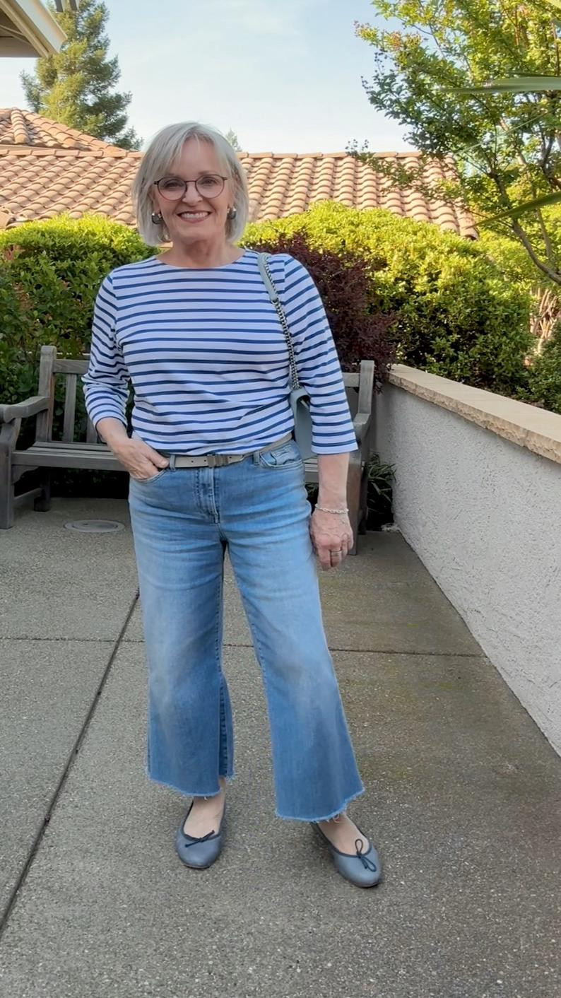 Classic Saint James striped tee and super comfy jeans for a casual day of running errands. They’ve been making timeless striped Bretons since 1858 and they’ve perfected to look!

Wearing a M in tee and 29 in jeans
The ballet flats are amazingly comfy and the pre-loved bag holds way more than I thought it would. 
Win/win! 
Spring outfit
Styling ideas
Simple style
Styleover50 
Styleover60
Real wardrobe 

#LTKShoeCrush #LTKOver40 #LTKStyleTip