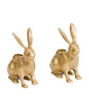 Set Of 2 Bunny Taper Candle Holders | TJ Maxx