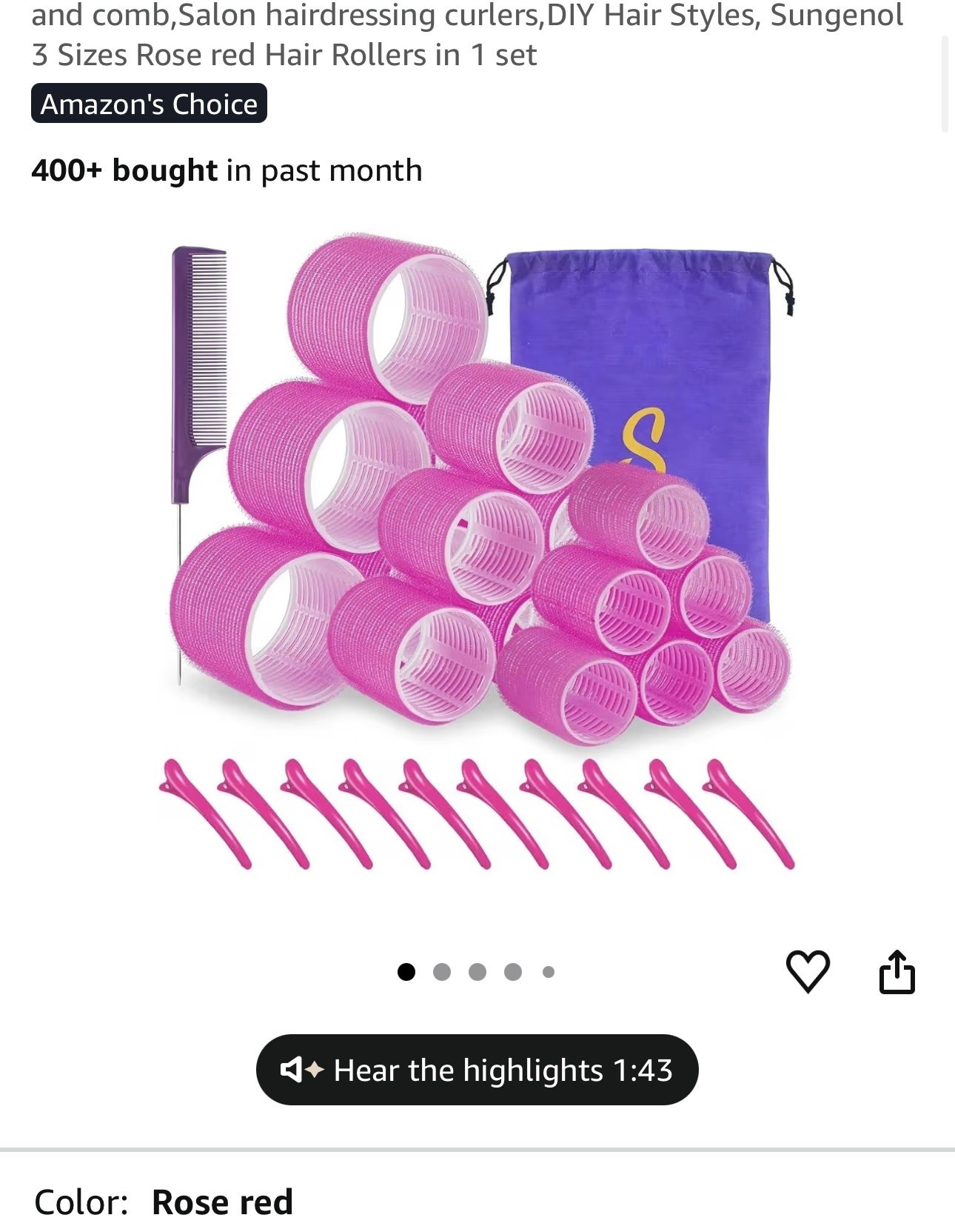 My go to hair rollers!!!!   Give great volume for fine hair!!!



#LTKOver40 #LTKgrwm #LTKmorningroutine