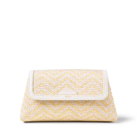 Raffia Clutch Bag

        
            
            Embroidered Natural Raffia & Smooth White | Aspinal of London