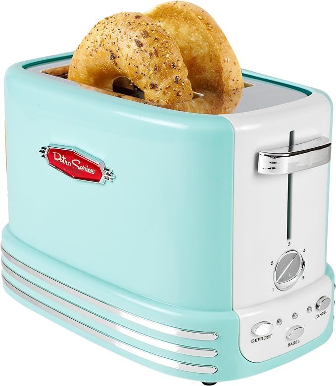 Nostalgia RTOS200AQ New and Improved Retro Wide 2-Slice Toaster Perfect For Bread, English Muffin... | Amazon (US)
