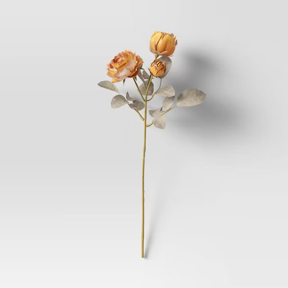 24" Artificial Faux Dried Rose Stem - Threshold™ | Target