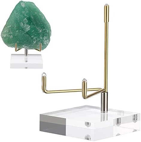 Hipiwe Clear Acrylic Display Stand Holder with Adjustable Metal Arms Display Easel Stands for Gem... | Amazon (US)