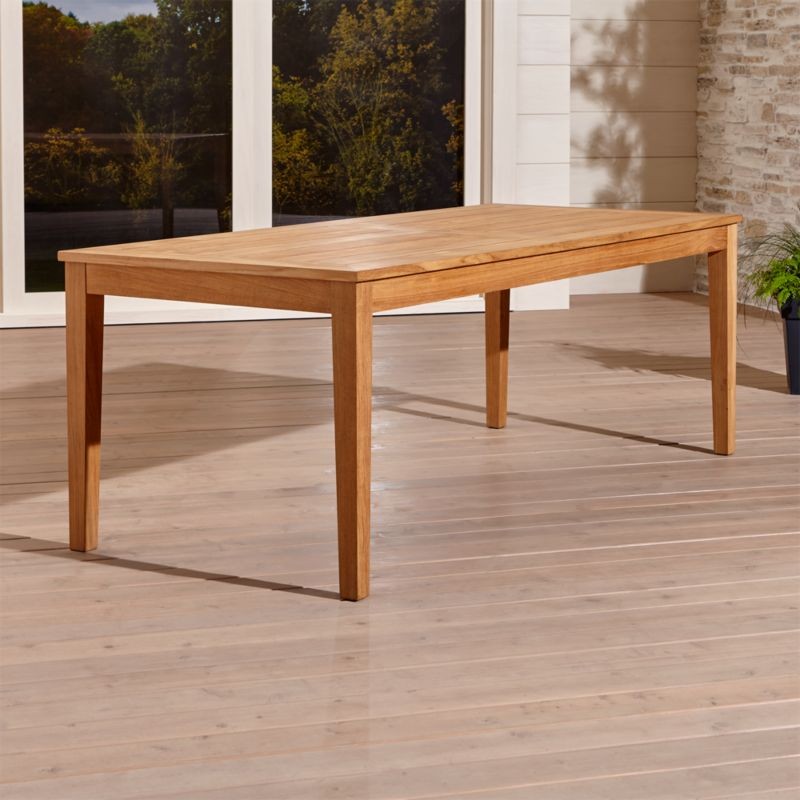 Regatta Natural Rectangular Dining Table | Crate & Barrel