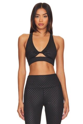 BEACH RIOT Twist Top in Black Embossed Check from Revolve.com | Revolve Clothing (Global)
