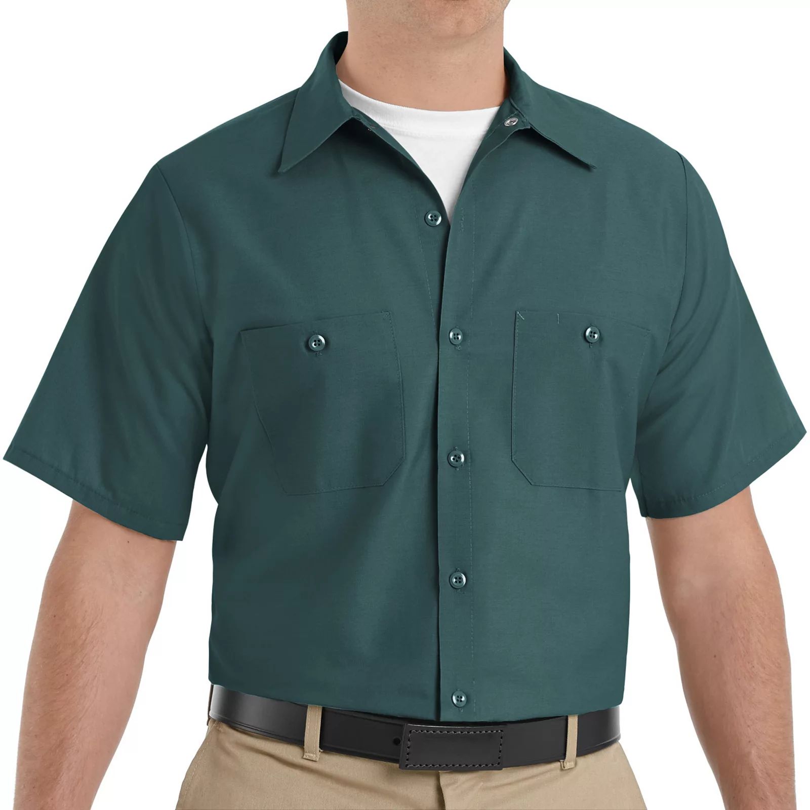 Big & Tall Red Kap Classic-Fit Industrial Button-Down Work Shirt, Men's, Size: 3XB, Green | Kohl's