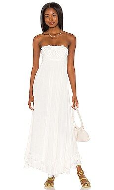 Free People Adella Corset Maxi Dress in Ivory from Revolve.com | Revolve Clothing (Global)