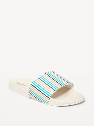 Printed Faux-Leather Pool Slide Sandals for Girls | Old Navy (US)