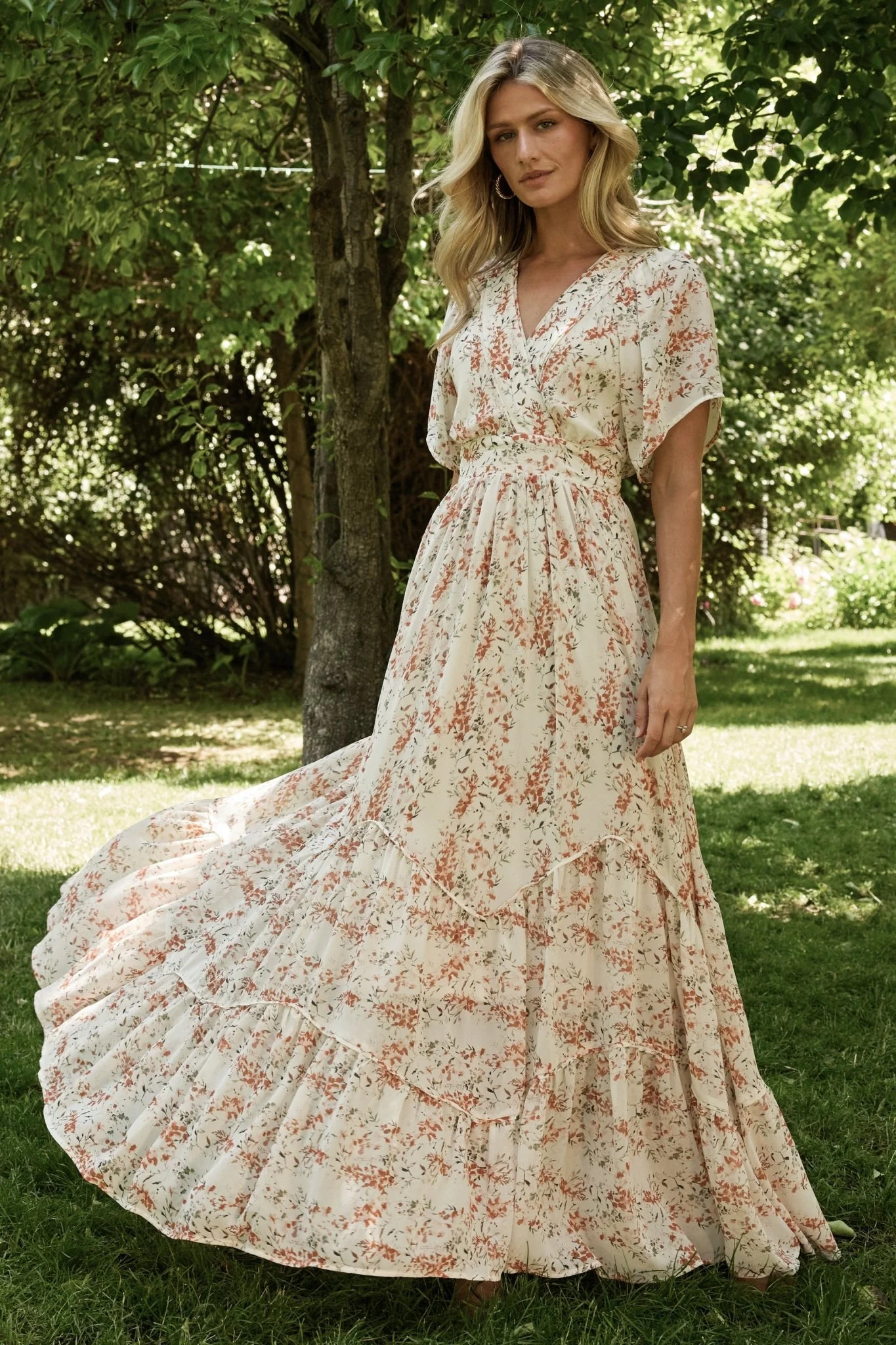Katherine Maxi Dress — Cream & Rust Floral | Baltic Born | Baltic Born