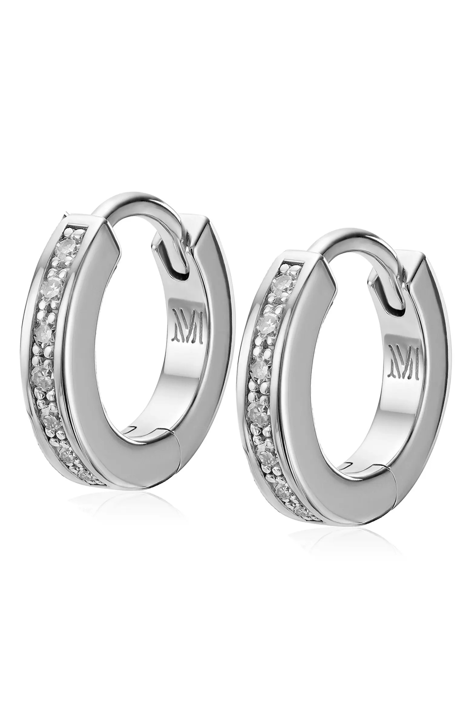 Fiji Skinny Diamond Huggie Hoop Earrings | Nordstrom