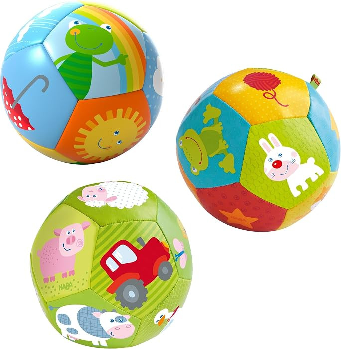 HABA Soft Baby Ball Tummy Time & Sensory Play - 4.5" Infant Play Ball Ideal for Crawling, for Bab... | Amazon (US)