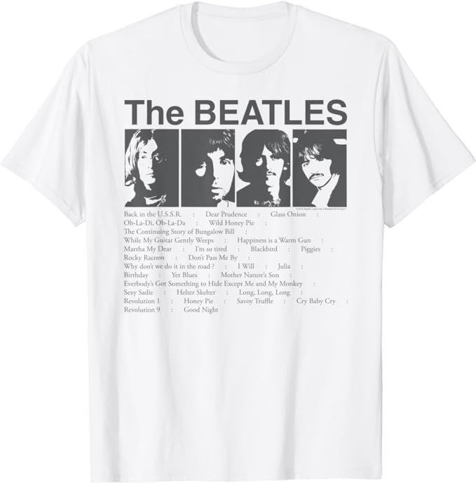 The Beatles Song List T-Shirt | Amazon (US)