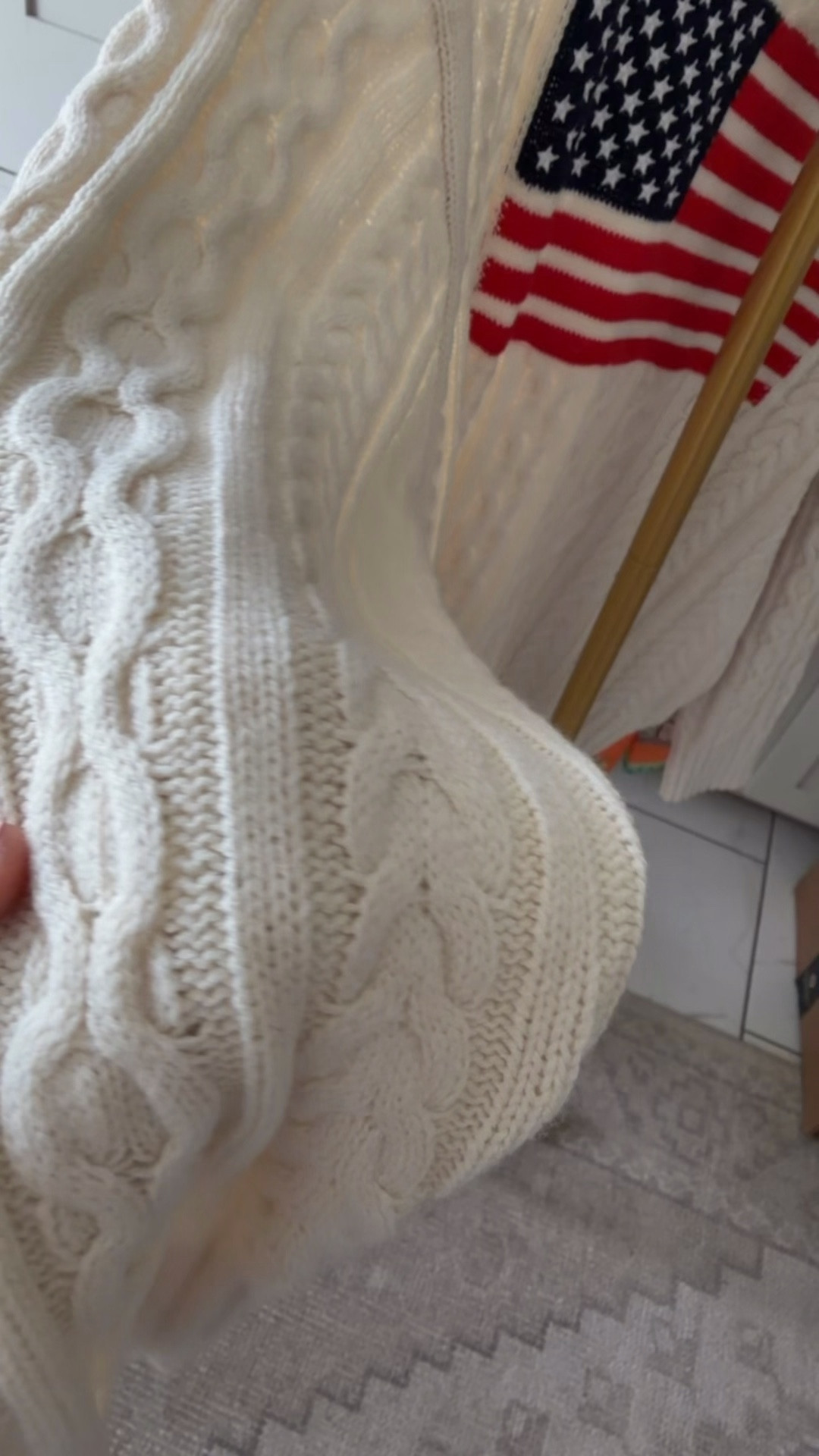 Americana cable crewneck sweater sells out every year. I grabbed a size small in the cream 

#LTKOver40