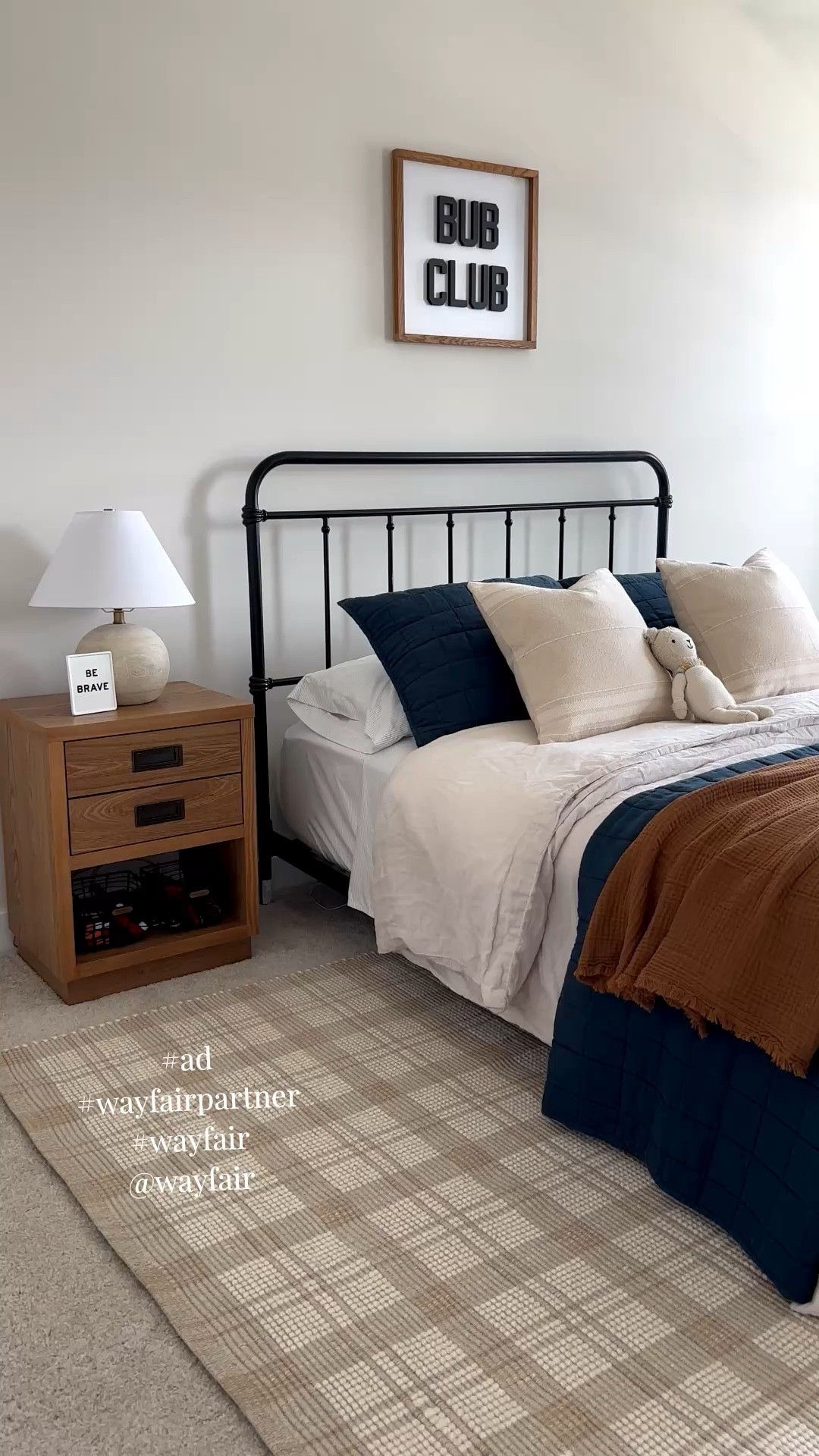 #ad This plaid rug anchored the space perfectly in this bedroom. 
#wayfairpartner #wayfair @Wayfair #rug #boyroom 

#LTKHome