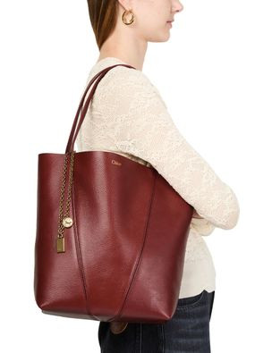Chloe Spin grained leather tote bag | 24S US
