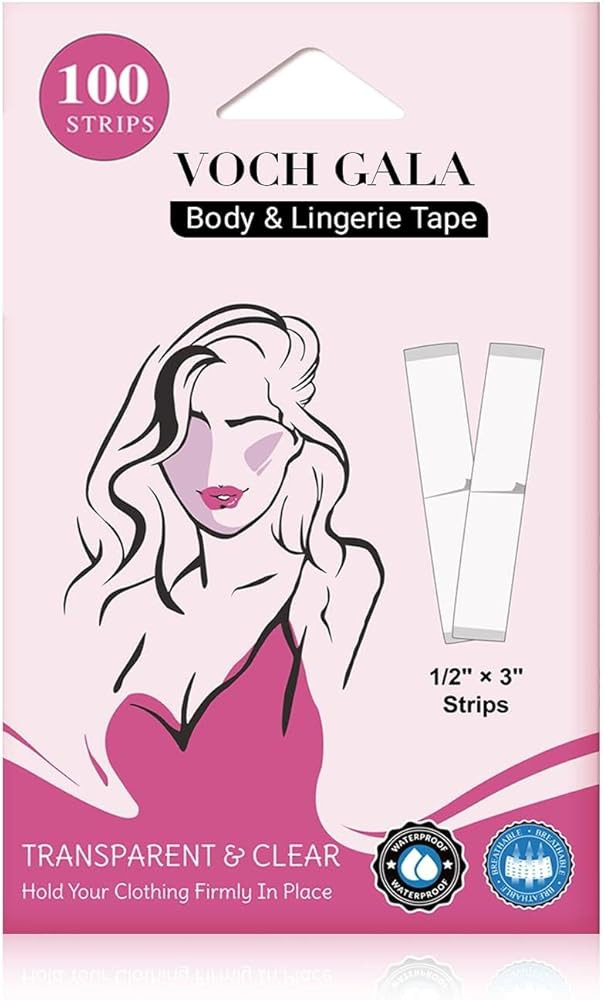 VOCH GALA Double Sided Tape for Clothes & Body (100 Strips) \u2013 All\u2011Day Hold Lingerie Tap... | Amazon (US)