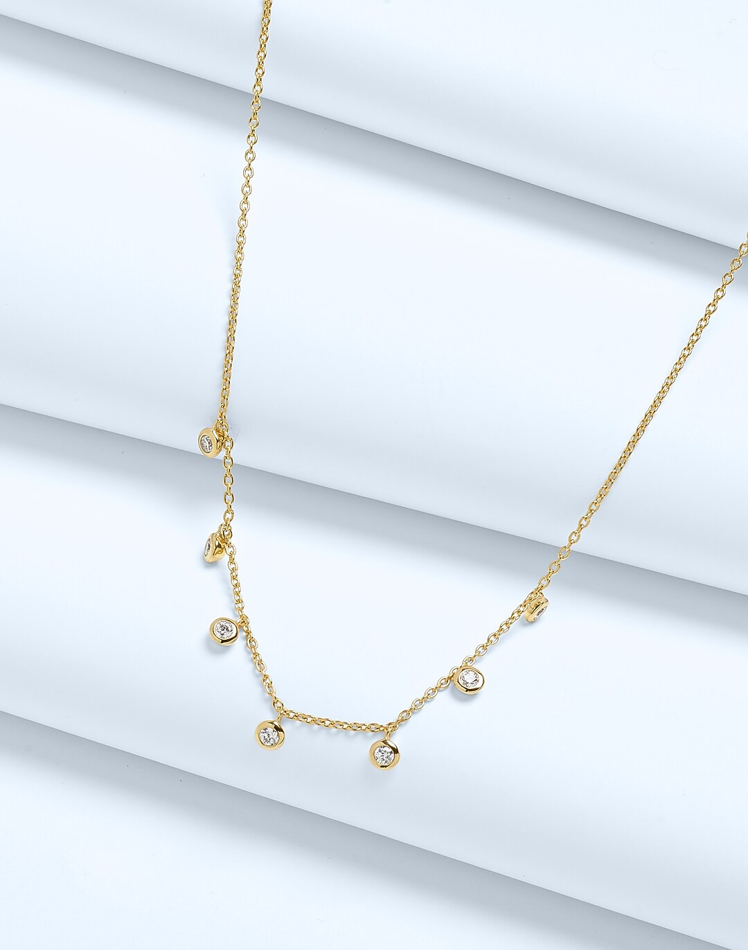 Demi-Fine Bezel Set Station Necklace | Madewell