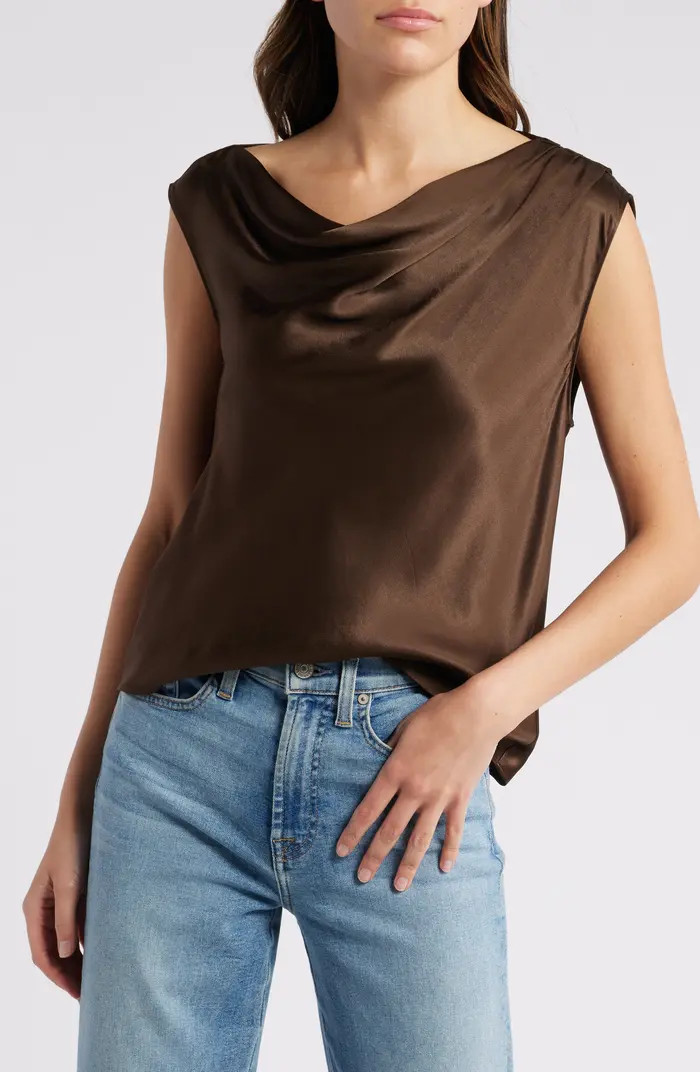 Lilly Cowl Neck Satin Top | Nordstrom Rack