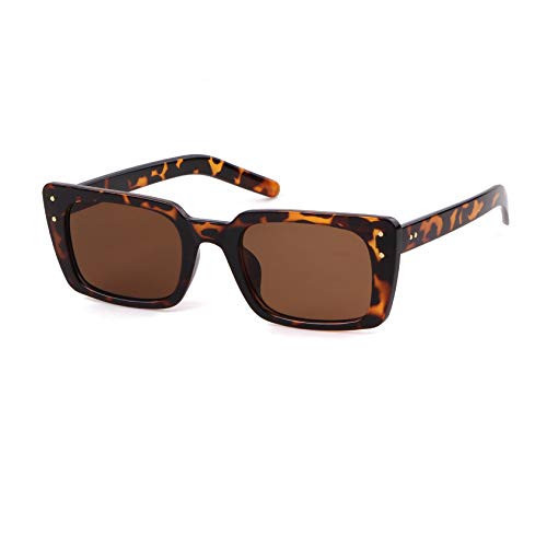 GIFIORE Retro Square Sunglasses Women 90s Vintage Small Plastic Tortoise Shell Frame Glasses with Rivet | Amazon (US)