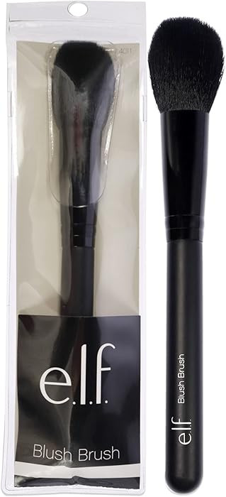 e.l.f. Blush Brush, Soft, Synthetic, Tailored Design, Blends, Applies Precisely, Absorbent, Wet o... | Amazon (US)