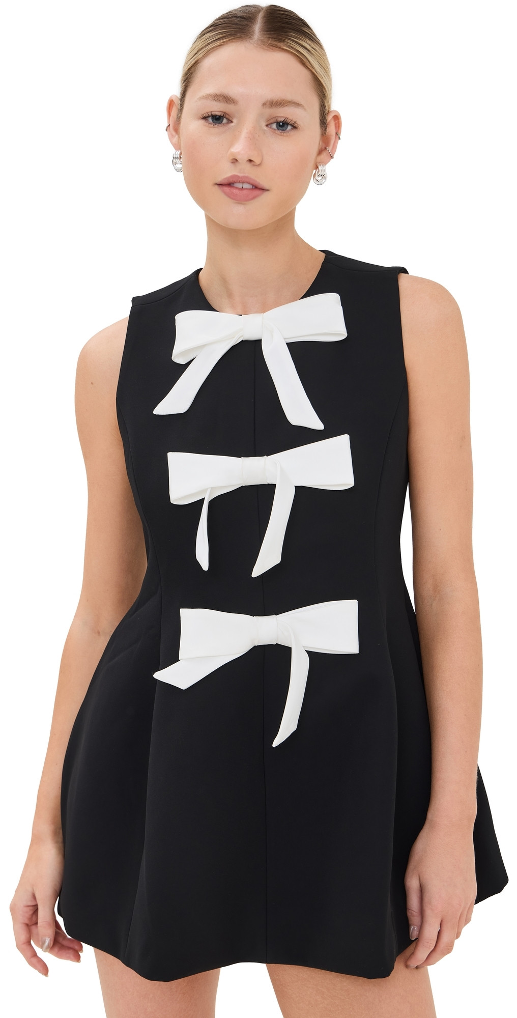 Hill House Home The Blythe Dress Black w/ Ivory XS | Shopbop