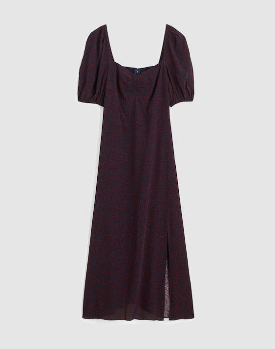 Puff-Sleeve Sweetheart Midi Dress | Madewell