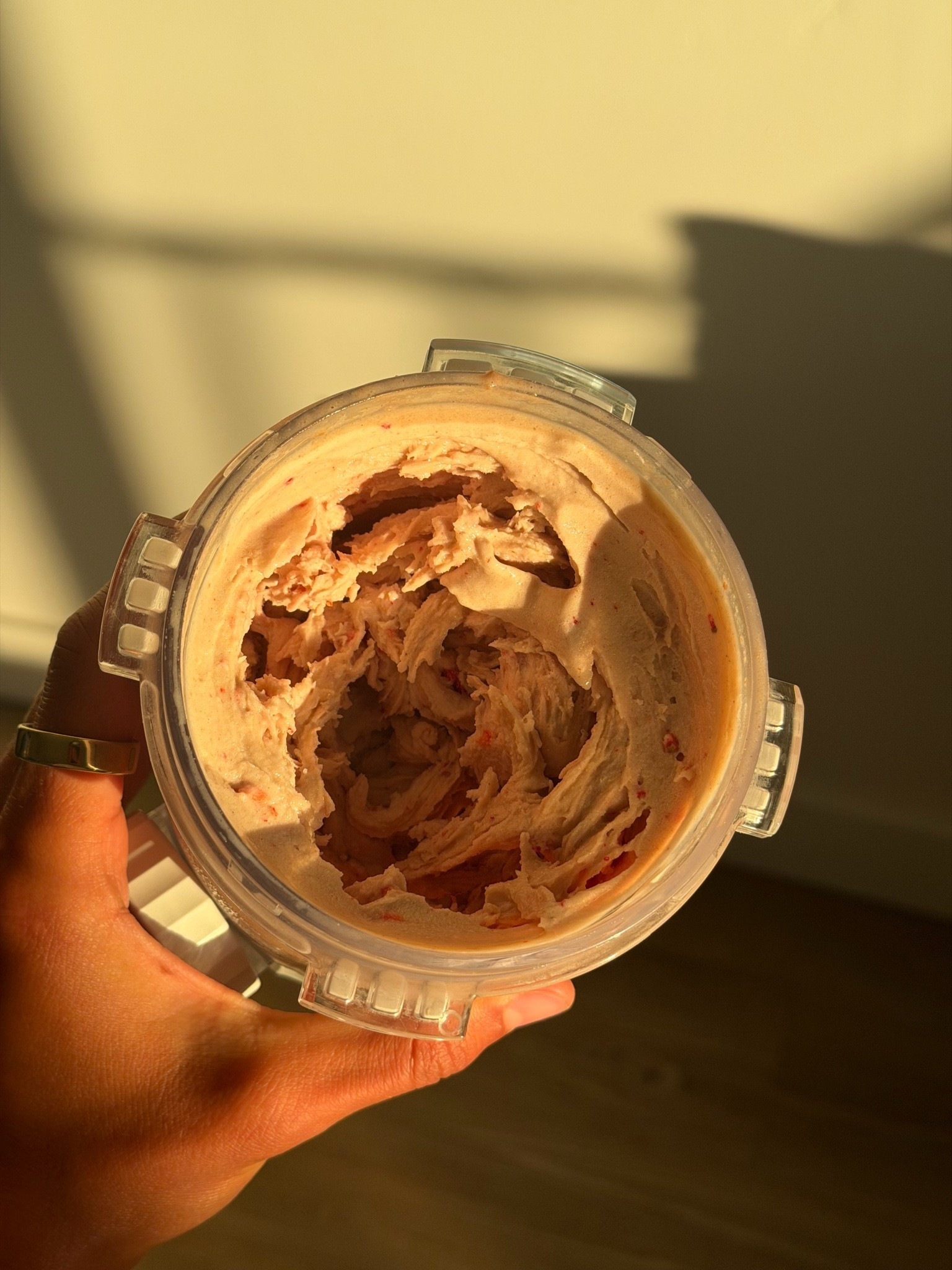 Strawberry ninja creami protein ice cream 🍓🍨✨