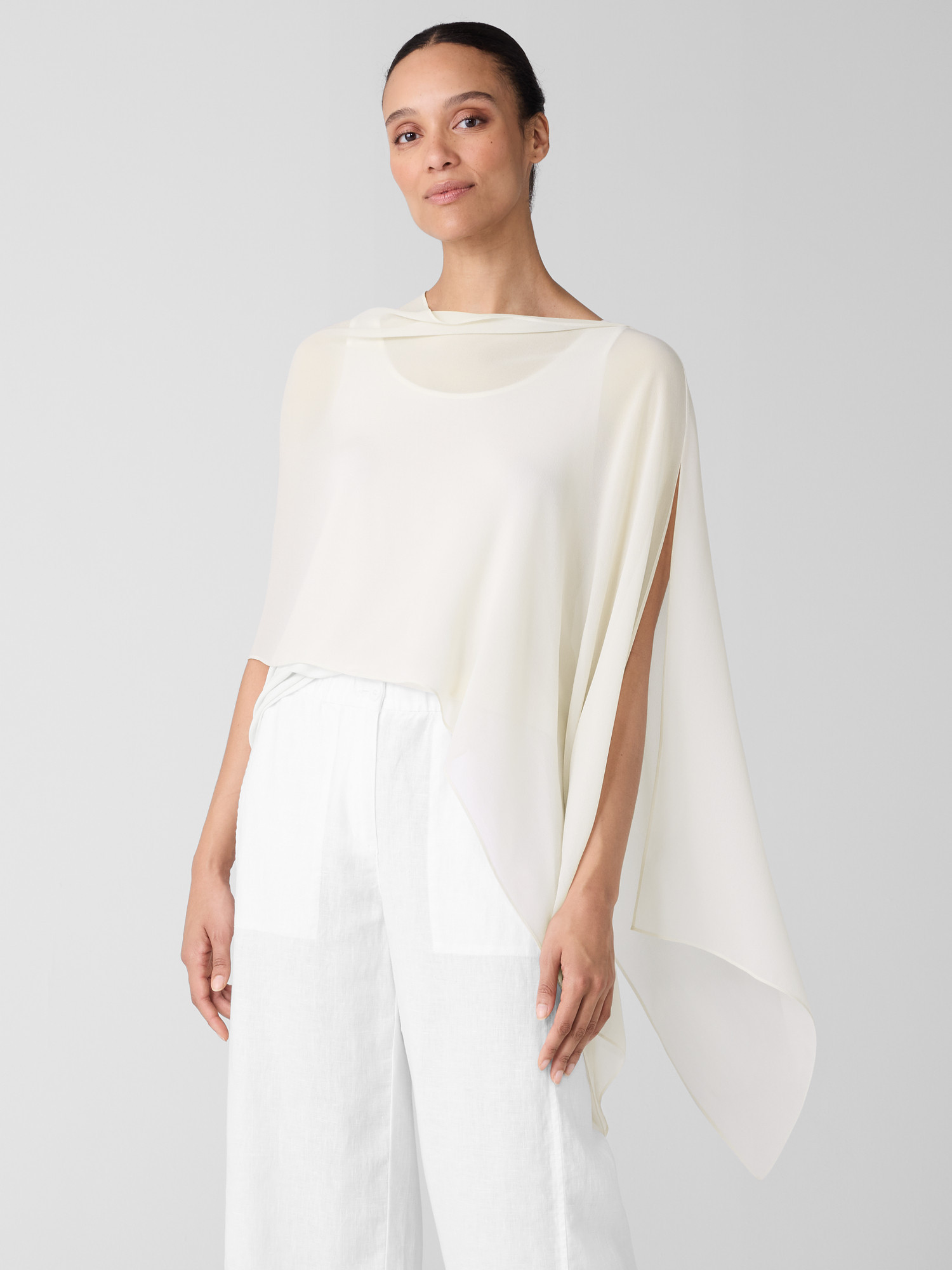 Sheer Silk Georgette Wrap | Eileen Fisher